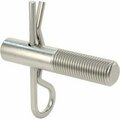 Bsc Preferred Threaded on One End Stud with Cotter Pin 18-8 Stainless Steel 3/8-24 Thread 2 Long 93712A400
